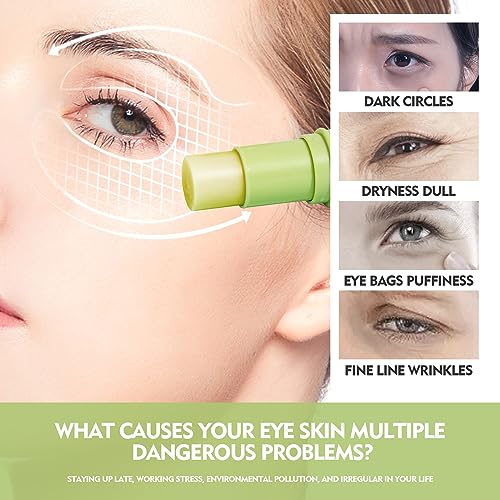 Retinol Eye Stick Anti Aging Eye Cream For Dark Circles and Puffiness, Fade Fine Lines and Firm Skin, Under Eye Balm Glow, Brightening Stick for Daily Anti-wrinkle Cream - Image 3