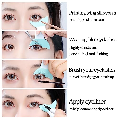 Pink Eyeliner Wing Stamp & Smoky Eyeshadow Tool for Flawless Makeup Application - Image 3