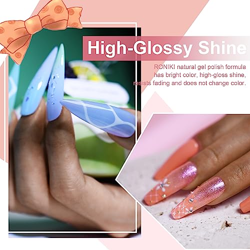 Pastel Gel Nail Polish Set 6 Colors - Spring Summer Macaron Shades Nail Art - Image 4
