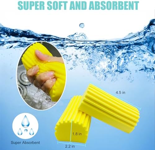 2-Pack Reusable Damp Cleaning Sponge for Kitchen Stoves, Sinks, Blinds, and Surfaces - Image 4