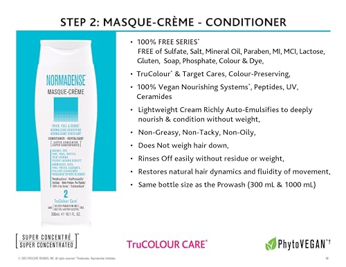 NORMADENSE 2 Biotin Conditioner Normalizing Thickening, Super Concentrated Hair growth conditioner for Dry, Fine, Frail, Thin Looking Hair, Visibly Lacking Density, Detangling conditioner with Vital Precious Oils. Salon Hair Care - Image 4