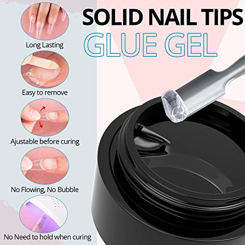 15ml Solid Nail Glue Gel Kit for Acrylic Nail Extension with Tools - Image 3