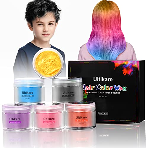 Ultikare Washable Red Hair Dye Wax for Kids, 3.4 Fl Oz, Available in 6 Vibrant Colors - Image 2