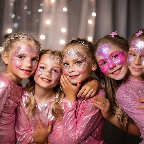 CCbeauty 50ml White and Pink Body Glitter Gel for Face, Hair, and Festivals - Shimmering Cosmetic - Image 6