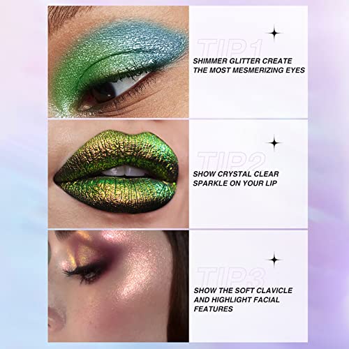 Shimmer Eyeshadow Makeup Liquid Eyeshadow Shiny Eye Shadow Multi-Dimensional Eye Looks Lightweight Longwearing Flake-Proof Waterproof Quick-drying One-Swipe Coverage Todays Daily Deals - Image 7