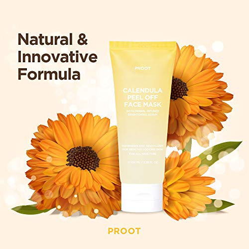 Calendula Peel Off Mask | With Herbal Infused Brightening Serum | Formulated with Real Calendula Flower Leaves and Extracts | Korean Skin Care, Vegan, Cruelty-Free | 3.38 oz - Image 6