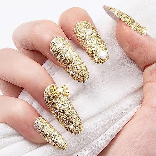 8 Colors Sparkling Crystal Diamond Nail Powder,5 PCS Nail Art Tools Nail File Buffer Stainless Steel Dual End Pusher,Nail Glitter Shiny Pigment Powder and Professional Pedicure Manicure Tools - Image 6