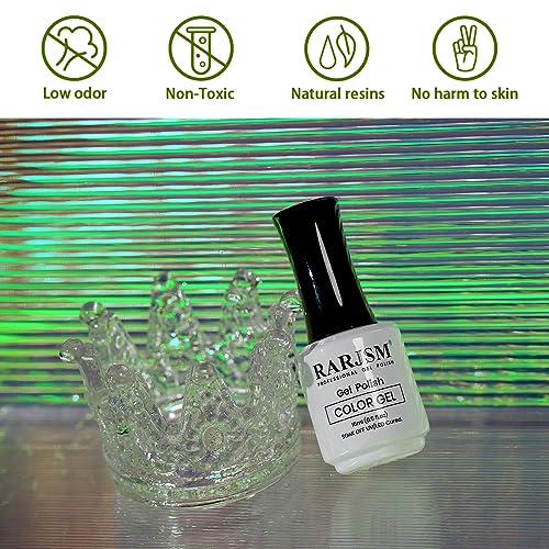 RARJSM Chameleon Glitter Gel Nail Polish Green to Blue Color Changing Pigments Gel Polish 15ML Multichrome Holographic Sparkle Shimmer Nail Gel Varnish Soak Off Curing Requires DIY at Home Salon - Image 8