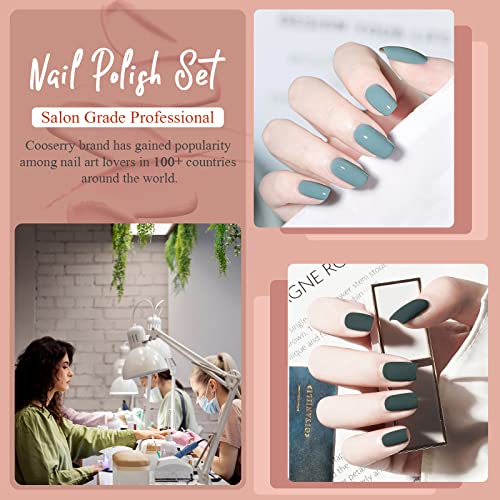 36 Colors Gel Nail Polish Kit with UV Light - Macaron Gel Polish Nail Kit wtih Base and Matte Glossy Top Coat,Blue Black Yellow Glitter Gel Polish Kit with 48W LED Nail Lamp and Manicure Tool for Diy Home, Gift for Women - Image 5