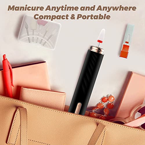 Rechargeable Electric Nail Drill Machine Set Black Ceramic Bit for Beginners - Image 5