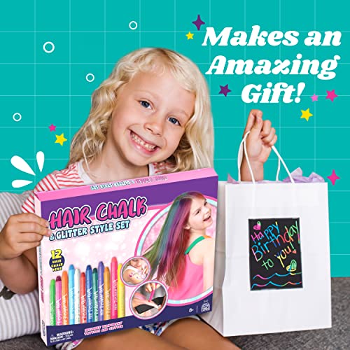 PURPLE LADYBUG 12 Colors Washable Hair Chalk for Girls, Temporary Hair Color for Kids - Gift for Tweens & Teens, 8 9 10 11 12 Year Old Girl Gift Ideas, Birthday Teen Girl Gifts - Image 6