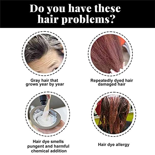 Plant Bubble Hair Dye Shampoo, Instant Natural Hair Color Cream for Women and Men, 200ml - Image 4