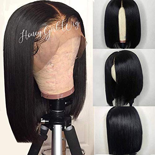 12 Inch 150% Density Bob Wig Brazilian Virgin Hair Glueless Fake Scalp Lace Front for Black Women - Image 2