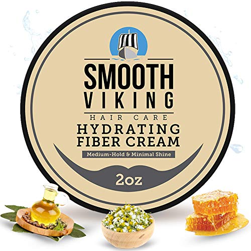 Smooth Viking Hydrating Fiber Cream for Styling and Boar Bristle Beard & Mustache Brush - Image 2