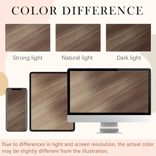 Full Head Ombre Tape-In Human Hair Extensions Balayage Light Chestnut Brown to Honey Blonde 20 Inch 50g - Image 6