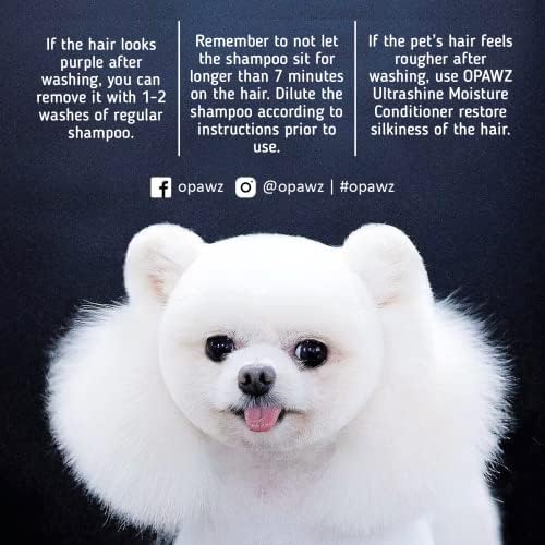 OPAWZ Whitening Purple Shampoo for Dog and Cat, 16.9 oz - Safely Remove Yellow Stains, with No Bleach, Peroxide and Sulfate, Professional Groomers Recommended Product - Image 4