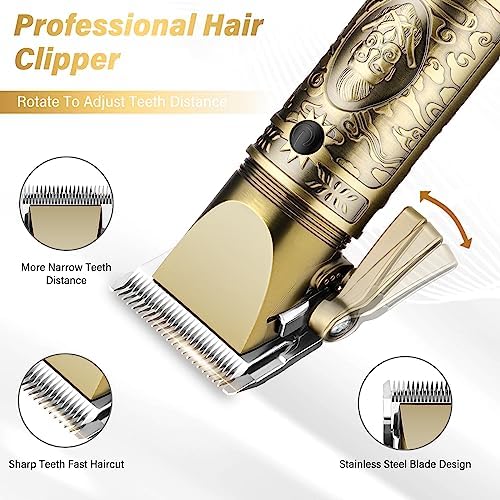 Hair Clippers for Men Professional,Beard Trimmer Kits & Sets, Cordless Mens Hair Trimmer, Electric Shavers, Haircutting Machine with LED Display, for Barber,for Gifts - Image 2