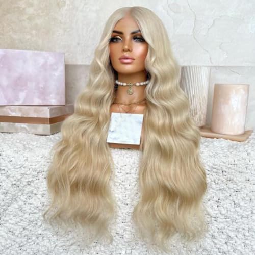 Ash Blonde Lace Frontal Human Hair Wigs Brazilian Body Wave Glueless Lace Front Wigs Human Hair Pre Plucked for Women (lace front wig, 10 inch) - Image 2