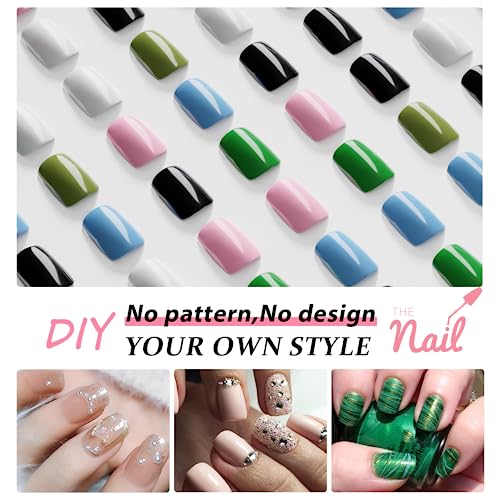 Coral Orange Press on Nails Short Square,Short Fake Nails Glue on, Short Square Nails Press ons,False Nails Press on,Glue on Nails Short Stick on Nails for Women and Girls 24PCS - Image 6