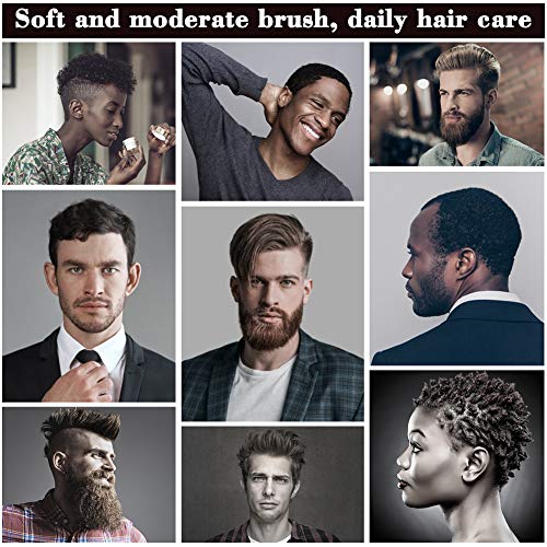 Mahogany Ergonomic Handle Natural Boar Bristle Hair Brush for All Hair Types - Image 3