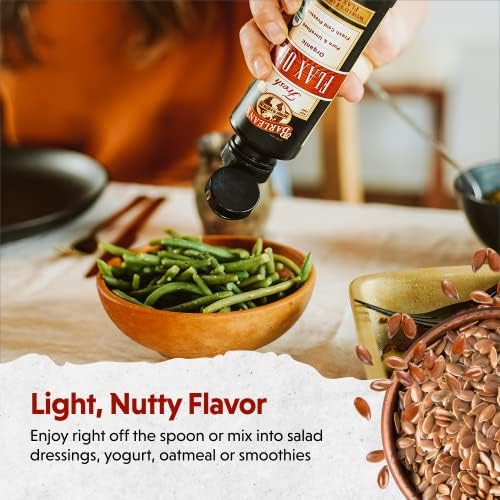 Barlean's Organic Flaxseed Oil Liquid 8 oz 7,640mg ALA Omega 3 Vegan Gluten Free - Image 3