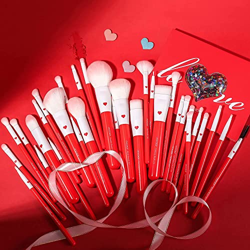 Docolor Professional Makeup Brushes Set 32Pcs Make up Brushes Premium Kabuki Foundation Blending Face Powder Blush Contour Eye Shadows Eyebrow Eyeliner Make Up Brush Gift Kit - Image 7