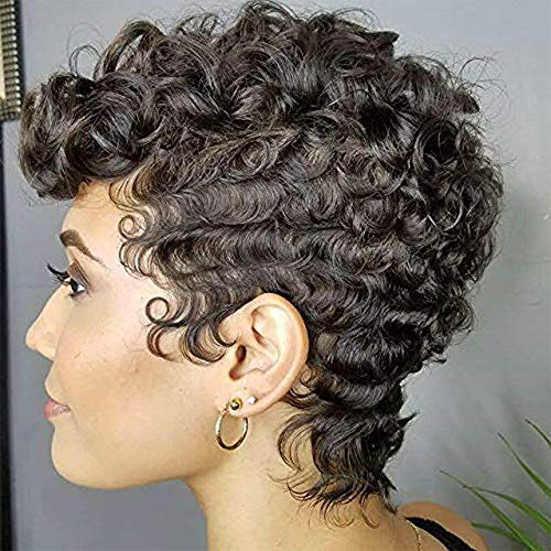 Short Black Curly Synthetic Wig for African American Women - Comfortable Style