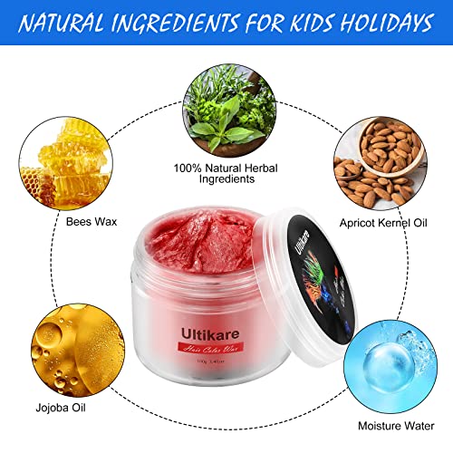 Ultikare Washable Red Hair Dye Wax for Kids, 3.4 Fl Oz, Available in 6 Vibrant Colors - Image 7