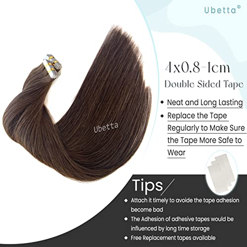 Tape in Hair Extensions,Real Human Hair Tape in Extensions, Brown Hair Extensions Human Hair Tape ins for Women, 20 Pieces Tape in Hair Extensions Remy Human Hair, 22 Inch Double Sided Tape Hair - Image 3
