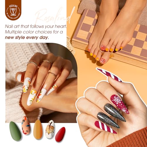 ROSALIND 20-Color Fall/Winter Gel Nail Polish Set with Base and Top Coat - Image 3
