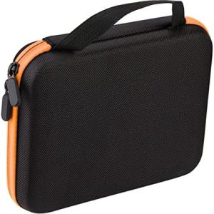 Essential Oils Storage Carrying Case, 63 Bottles Portable Aromatherapy Essential Oil Storage Bag Box Organizer with Convenient Handle, Waterproof Nail Polish Storage Box for Essential(Bright Orange)