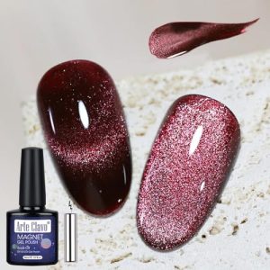 Arte Clavo Red Cat Eye Gel Nail Polish Magnetic Glitter Shining 15ml