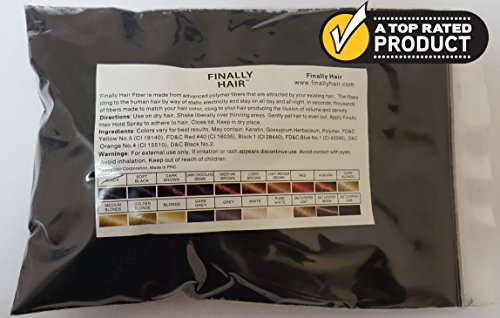 Finally Hair Hair Fiber Refill 100 Grams For Hair Loss Concealing by Finally Hair (Black) - Image 2