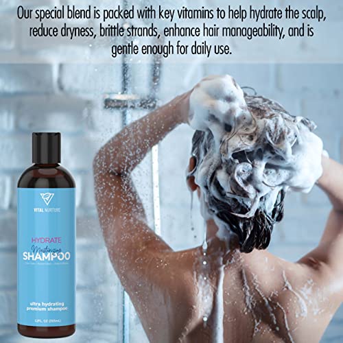 Hydrate Moisturizing Shampoo - With Aloe Vera For Dry Hair - With Olive and Argan Oil to Add Moisture and Shine - Sulfate, Paraben, and Phthalate Free Shampoo - Image 2