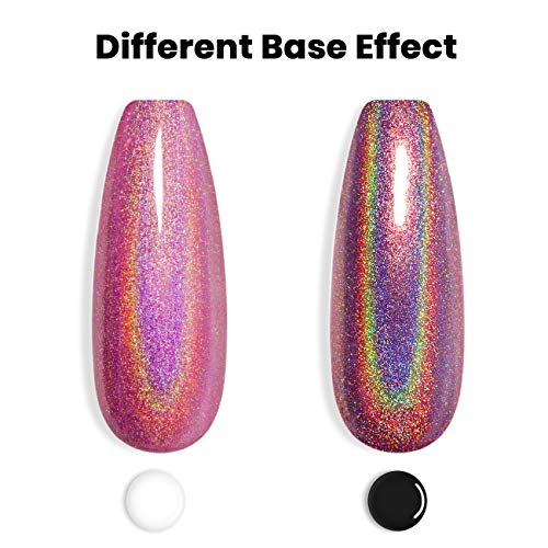 RARJSM Holographic Nail Polish Red Gel Nail Polish with Rainbow Effect Nail Lamp Required 1 Pack 0.25 Fl.oz Gel Polish Colors for Starter Nail Art Design RAR75 - Image 3