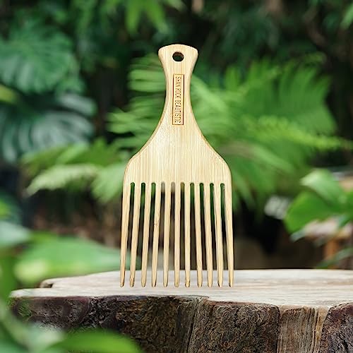 SHAN'ROCK BEAUTISTIC 4pc Eco-Friendly Bamboo Wide-Tooth Comb,Paddle Detangling Brush, Pick and Edge Brush Set for Thick, Curly, Straight, Wavy, Dry and Fine Hair - Image 5