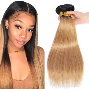 Blonde Bundles Straight Human Hair 20 22 24 Inch Ombre Bundles 1B27 Honey Blonde Human Hair Bundles Black To Blonde Hair Weave Soft Unprocessed Virgin Hair Ombre Honey Blonde Bundles Human Hair
