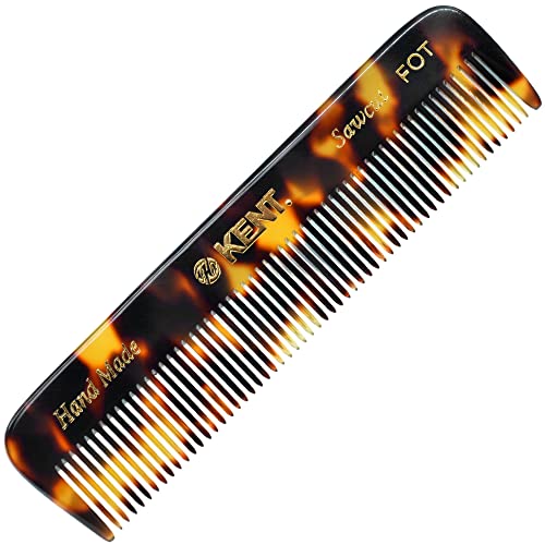 Kent FOT TY Fine Tooth Handmade Pocket Comb for Beard and Mustache Care, Travel Size