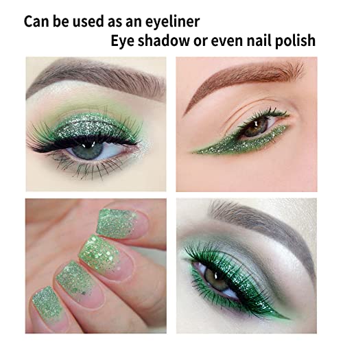 Boobeen Colorful Glitter Eyeliner Liquid Shimmer Eyeliner Waterproof Metallic Eyeliner Smudge-Proof Suitable for Women, 1 Pcs - Image 2