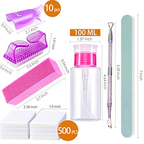Qdsuh 500 Nail Polish Remover Pads and Clips Kit for Effortless Salon-Quality Removal - Image 2