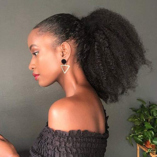 10A Brazilian Human Hair Afro Puff Drawstring Ponytail 100g 150% Density