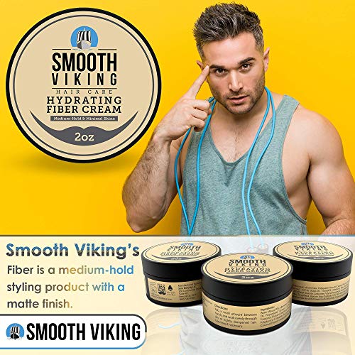 Smooth Viking Hydrating Fiber Cream for Styling and Boar Bristle Beard & Mustache Brush - Image 5