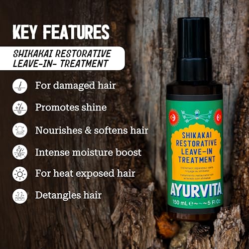 Shikakai Restorative Leave-In Conditioner - Herbal Remedy For Dry Scalp and Strands - Moisturizing, Scalp-Cooling Spray - Planet-Friendly, Bio-Sourced Formula and Packaging - 5 Oz - Image 2