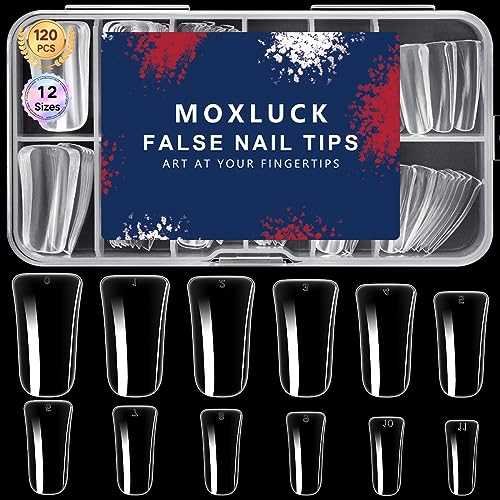 120Pcs Clear Curved Duck Nail Tips for Home DIY Nail Art in 12 Sizes - Image 7