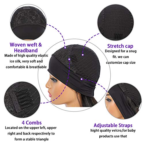 FASHION PLUS Human Hair Wig Water Wave,Headband Wig Non Lace Front Wigs For Black Women Wet and Wavy Headband Human Hair Wigs Brazilian Virgin Hair Glueless Machine Made Wigs 150% Density 24 Inch - Image 4