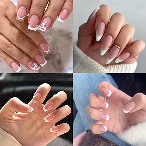 6 Sheets French Manicure Nail Art Stickers 3D Self -Adhesive French Tip V-Shaped Stencils Edge Auxiliary Nail Sticker Decals Nail Stencils for Designer Nail Decoration Nail Guides for DIY Nail Tools - Image 2