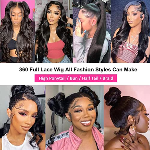 14 Inch 150% Density Remy Human Hair Body Wave 360 Lace Frontal Closure - Image 6