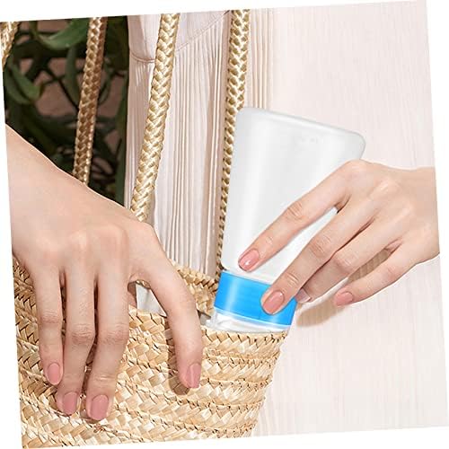 2pcs Bottled Clear Nail Polish Plastic Containers Liquid Dispenser Mini Pump Bottle Liquid Pump Dispenser Make up Removers Small Pump Bottle Dispenser Push Down Dispenser Square - Image 2