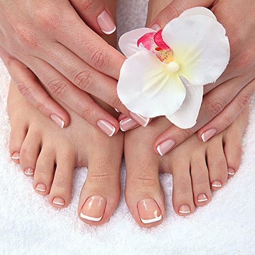 Blulu 576 Pieces French Manicure Nail Stickers Strips, Self Adhesive Nail Sticker Tips for Manicure Decoration DIY Tools (Moon Shape Design, 576 Pieces) - Image 7