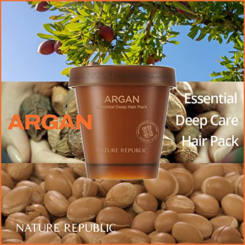Nature Republic Argan Essential Deep Care Hair Mask 200ml for Nourished, Healthy Hair - Image 3